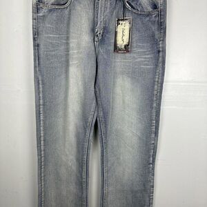 Black Smith | Vintage Y2K | Ice Wash Blue Jeans Straight Fit | 38X32